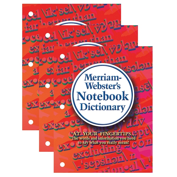 Merriamster Merriamsters Notebook Dictionary, PK3 MW6503 Zoro